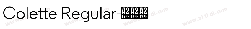 Colette Regular字体转换